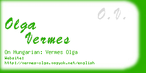 olga vermes business card